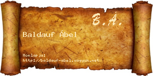 Baldauf Ábel névjegykártya
