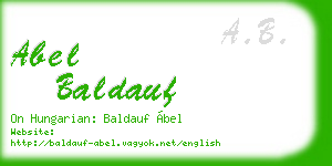 abel baldauf business card